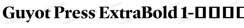 Guyot Press ExtraBold 1字体转换